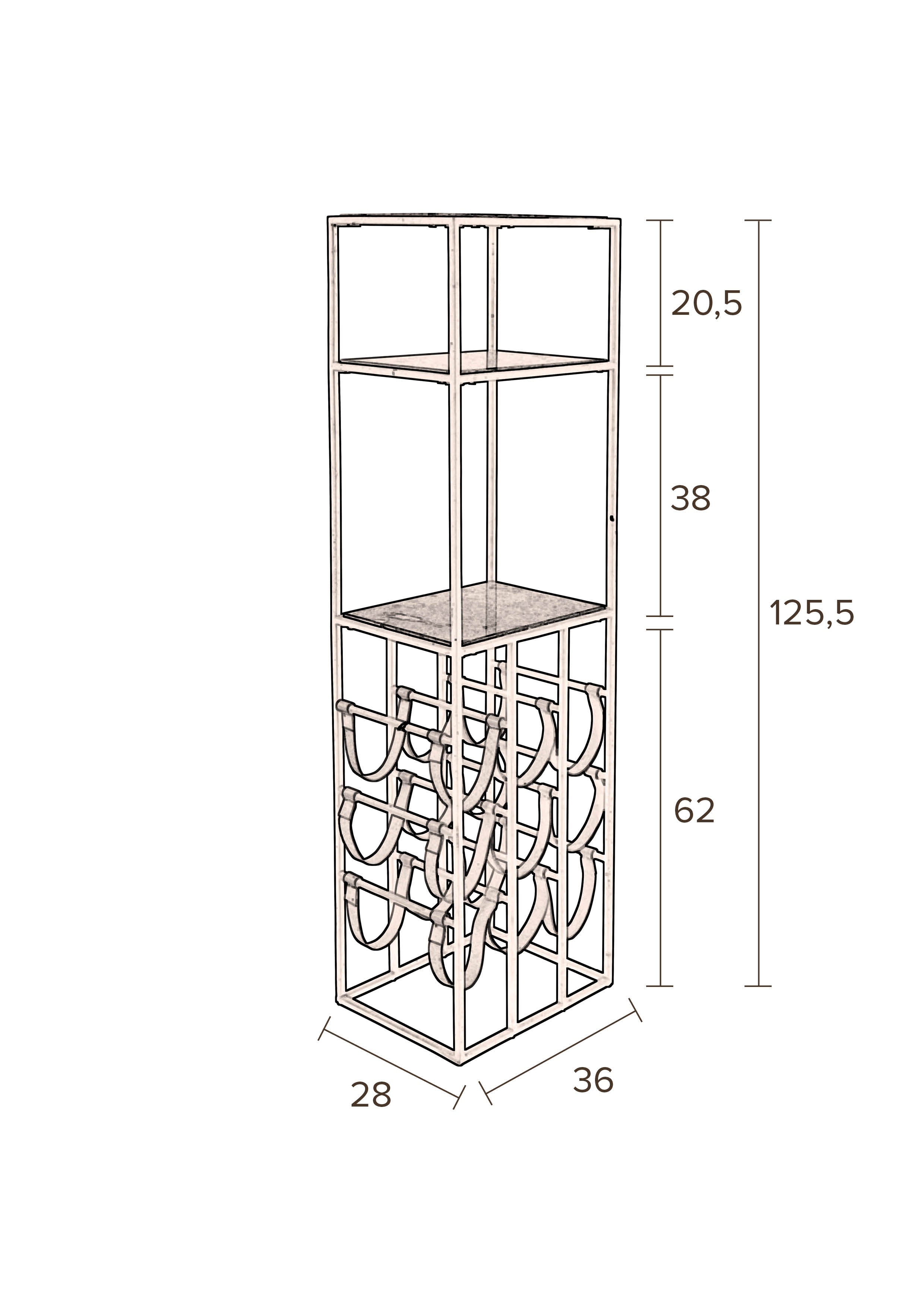 Dutchbone Mil Green Marble Display Unit